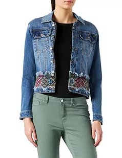 Desigual Damska kurtka Chaq_bakersfi Denim, niebieski, M - Kurtki damskie - miniaturka - grafika 1