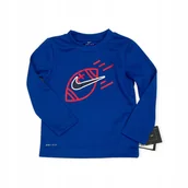 Bluzki damskie - Koszulka bluzka chłopiec niebieska NIKE 1/2 lata - miniaturka - grafika 1