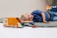 Samochody i pojazdy dla dzieci - Drewniana śmieciarka Trixie Baby - miniaturka - grafika 1