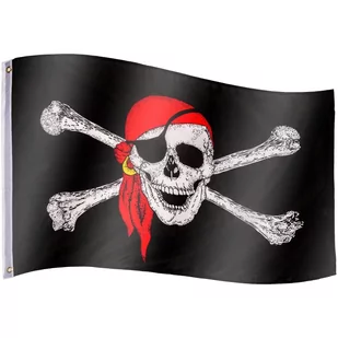 Tuin Piracka flaga Jolly Roger - 120 cm x 80 cm - Wyposażenie pokoiku dziecięcego - miniaturka - grafika 1