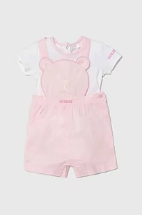 Guess komplet niemowlęcy kolor różowy - Dresy i komplety dla dziewczynek - miniaturka - grafika 1