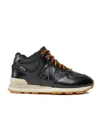 Trampki damskie - New Balance Skórzane sneakersy "U574" w kolorze czarnym - miniaturka - grafika 1