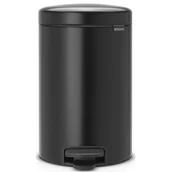 Kosze na śmieci - Brabantia Kosz pedałowy 12l, czarny matowy - miniaturka - grafika 1