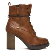 Botki damskie - Trzewiki Beverly Hills Polo Club CEO-WS6632-02 Brązowy - miniaturka - grafika 1