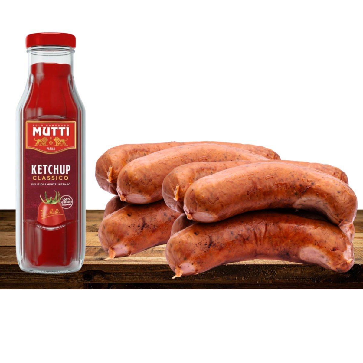 Zestaw Kiełbasa na grilla + Ketchup