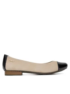 Rieker Baleriny 51998-60 Beżowy - Baleriny - miniaturka - grafika 1