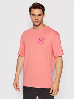 Koszulki sportowe męskie - T-Shirt New York Yankees Mlb League Essential Stone 13083962 Różowy Relaxed Fit - New Era - grafika 1