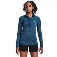 Koszulki męskie - Under Armour Tech 1/2 zamek błyskawiczny - Twist, niebieski, XS - miniaturka - grafika 1