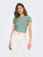 Koszulki i topy damskie - ONLY T-Shirt Emma 15201206 Zielony Regular Fit - miniaturka - grafika 1