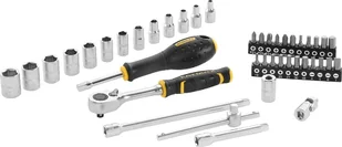 Stanley Zestaw nasadek 1/4" 42szt+grz+akc.42szt - Klucze i nasadki - miniaturka - grafika 1