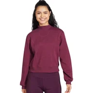 Bluzy damskie - Bluza damska Adidas Yoga Layering burgundowa luźna krótka-S - miniaturka - grafika 1