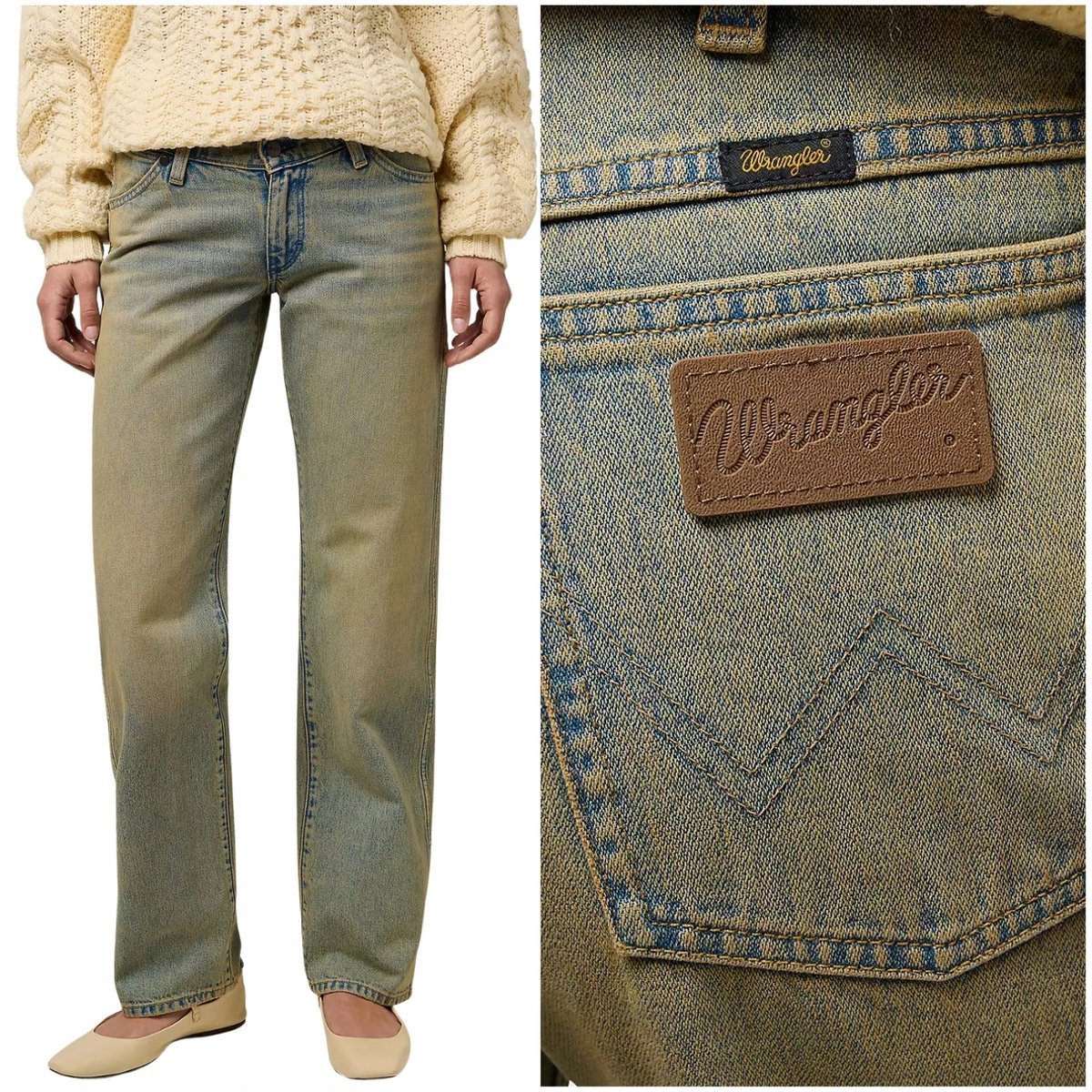 Wrangler Low Rise Cowboy Jean proste damskie spodnie jeansowe W33 L32