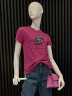Koszulki i topy damskie - Karl Lagerfeld t-shirt damski boucle różowy [rozmiar S] - miniaturka - grafika 1