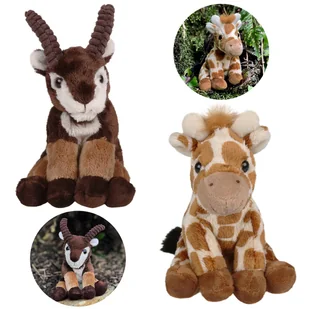 Charlie Bears Zestaw dwóch maskotek z serii Cuddle Cubs: koza górska, żyrafa - pluszaki idealne dla niemowląt, 13 cm - Maskotki i pluszaki - miniaturka - grafika 1