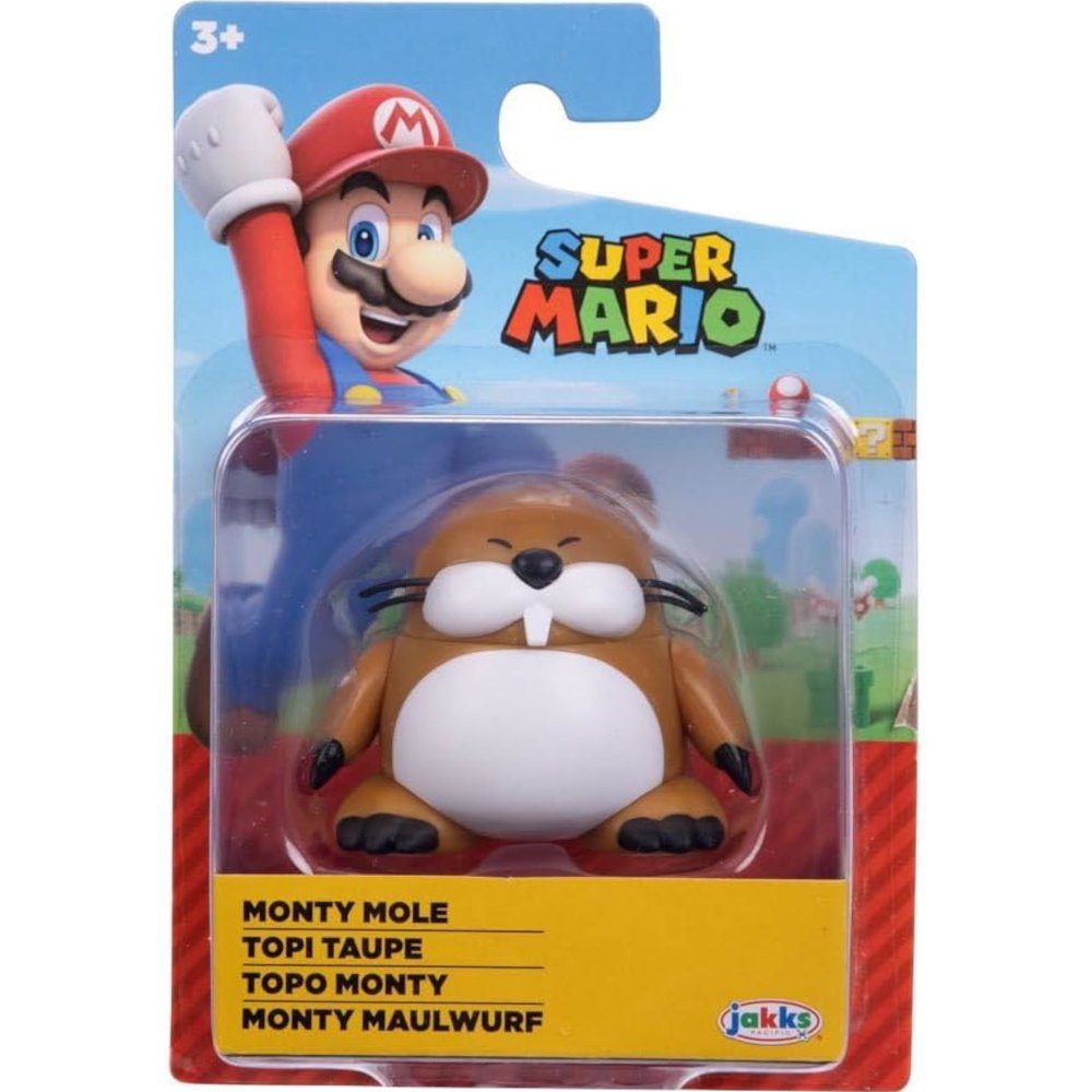 SUPER MARIO NINTENDO JAKKS PACIFIC ORYGINALNA RUCHOMA FIGURKA MONTY MOLE
