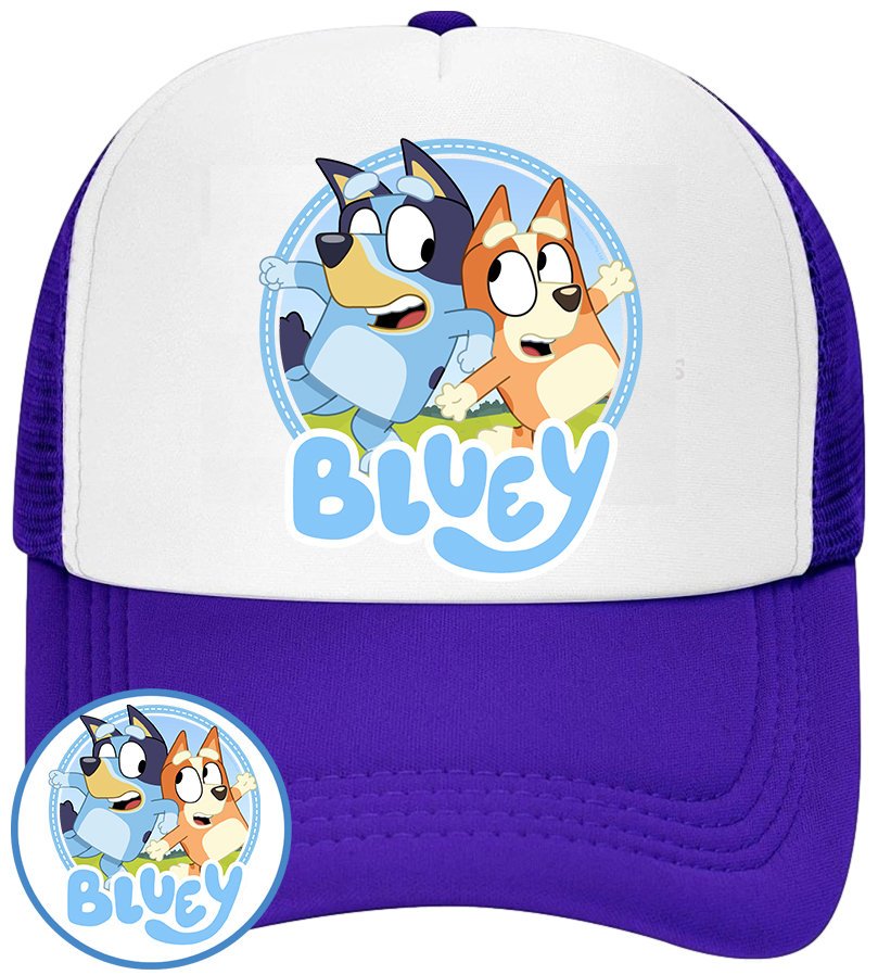 CZAPKA Z DASZKIEM BLUE BLUEY DLA DZIECI LATO SIATKA NIEBIESKA BEJSBOLÓWKA