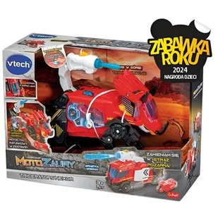 Zabawka interaktywna VTECH Motozaury Triceratops Nexor Straż Pożarna 61954 - Zabawki interaktywne dla dzieci - miniaturka - grafika 1