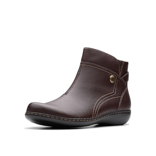 Clarks Damskie botki Ashland Mabel, Ciemnobrązowy upadek, 8 UK Wide