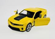 Samochody i pojazdy dla dzieci - Welly Chevrolet Camaro Zl1 Żółty 1:34 Samochód Nowy Metalowy Model - miniaturka - grafika 1