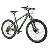 Rowery - Rower górski MTB INDIANA X-Pulser 2.6 M19 26 cali męski Czarno-zielony - miniaturka - grafika 1