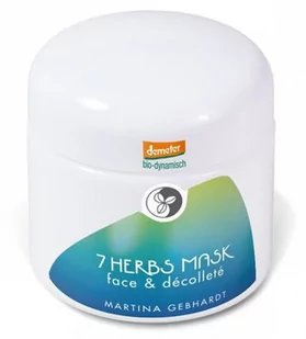 Martina Gebhardt Naturkosmetik Naturkosmetik, 7 Herbs, maseczka ziołowa do twarzy i dekoltu, 100 ml - Maseczki do twarzy - miniaturka - grafika 1