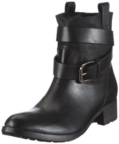 Buffalo London 1006 New 03 Cow Montone 121307 damskie kozaki, Czarny Czarny 01, 39 eu