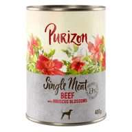 Mokra karma dla psów - Purizon Single Meat, 12 x 400 g - Wołowina z kwiatami hibiskusa - miniaturka - grafika 1