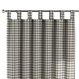 Dekoria Zasłona na szelkach 1 szt. szaro biała kratka 1,5x1,5cm) 1szt 130 × 260 cm Quadro 310-136-11 - Zasłony - miniaturka - grafika 1