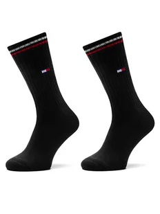 Tommy Hilfiger Zestaw 2 par wysokich skarpet damskich 701228176 Czarny - Skarpetki damskie - miniaturka - grafika 1