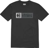 Koszulki męskie - t-shirt ETNIES NEW BOX TEE BLACK/GREY/GREY - miniaturka - grafika 1