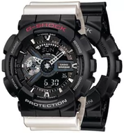 Zegarki męskie - Zegarek G-SHOCK SET GA-110-1BER + BEZEL 10378531 + PASEK 10395227 - miniaturka - grafika 1