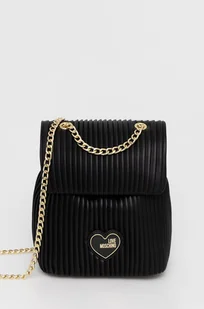 Love Moschino plecak damski kolor czarny mały gładki - Plecaki - miniaturka - grafika 1