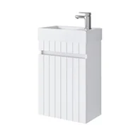 Szafki łazienkowe - Szafka łazienkowa z umywalką Uptrend Miseno 40 cm biały mat 001-SU40-01+TR41355 - miniaturka - grafika 1