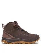 Buty trekkingowe damskie - Salomon Trekkingi Outsnap Climasalomon™ Waterproof L47685100 Brązowy - miniaturka - grafika 1