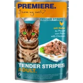 Mokra karma dla kotów - PREMIERE Tender Stripes Kurczak 112x85 g - miniaturka - grafika 1