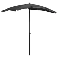 Parasole ogrodowe - Parasol ogrodowy na słupku, 200x130 cm, antracytowy - miniaturka - grafika 1