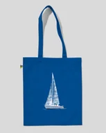 Torby i wózki na zakupy - torba bawełniana na prezent na zakupy ŻAGLÓWKA Niebieski - miniaturka - grafika 1