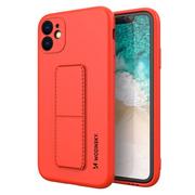 Etui i futerały do telefonów - Wozinsky Kickstand Case elastyczne silikonowe etui z podstawką iPhone 11 Pro Max czerwony - miniaturka - grafika 1