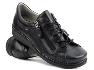 Półbuty damskie - Wygodne półbuty damskie w tęgości H - AXEL 1814, czarne - miniaturka - grafika 1