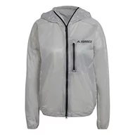 Kurtki damskie - adidas Agr Rain J kurtka damska, biały (nondye), M - miniaturka - grafika 1