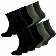 Skarpetki męskie - Skarpety Męskie BEZUCISKOWE Długie Skarpetki Bawełna 95% 10 Par 42-46 - miniaturka - grafika 1