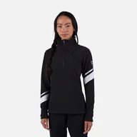 Bluzy damskie - Damski Polar ROSSIGNOL W STRAWPILE FLEECE HZ RLNWL05_200 – Czarny - miniaturka - grafika 1