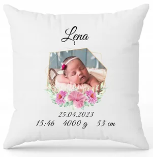 Personalizowana PODUSZKA 40x40 Prezent METRYCZKA - Poduszki dekoracyjne - miniaturka - grafika 1