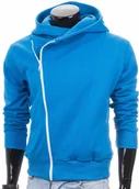 Bluzy męskie - Niebieska męska bluza z kapturem Carlo Lamon - miniaturka - grafika 1