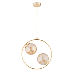 Złota lampa wisząca z dekoracyjnymi kloszami AL 62439 z serii ADINO - Lampy sufitowe - miniaturka - grafika 1
