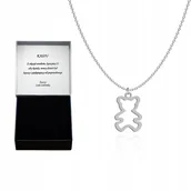 Biżuteria dla dzieci - Srebrny naszyjnik MIŚ TABLICZKA GRATIS - miniaturka - grafika 1