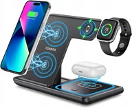 Ładowarki do telefonów - Yoxinta Stojak Stacja Indukcyjna Ładowarka 3W1 - miniaturka - grafika 1