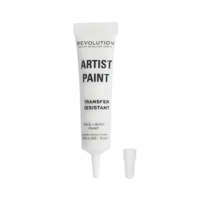 MAKEUP REVOLUTION - ARTIST PAINT - Face + Body Paint - Płynna farba do twarzy i ciała - 15 ml - Biała - Sztuczne rzęsy i akcesoria - miniaturka - grafika 1