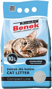 Żwirek Benek Super Compact - 10 l (ok. 8,8 kg) - Żwirek dla kotów - miniaturka - grafika 1