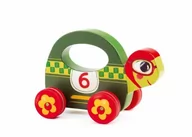 Zabawki interaktywne dla dzieci - DJECO Drewniana zabawka na kółkach Speedy - miniaturka - grafika 1